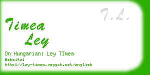 timea ley business card